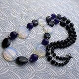semi-precious long chunky necklace