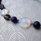 chunky semi-precious stone long necklace design