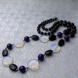 semi-precious long handmade chunky necklace