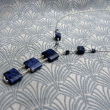 Sterling silver semi-precious stone necklace unique necklace NM13