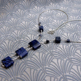 Sterling silver semi-precious stone necklace unique necklace NM13