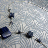 Sterling silver semi-precious stone necklace unique necklace NM13