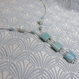 delicate semi-precious bead necklace, dainty semi-precious stone necklace