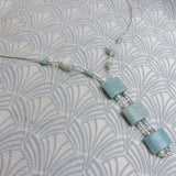 handmade dainty semi-precious sterling silver necklace