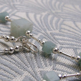 semi-precious amazonite beads, sterling silver beads