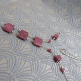 dainty necklace, dainty semi-precious stone necklace, semi-precious bead neckalce