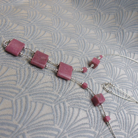 delicate semi-precious bead necklace, dainty semi-precious necklace NM14
