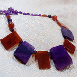 chunky purple handmade necklace design