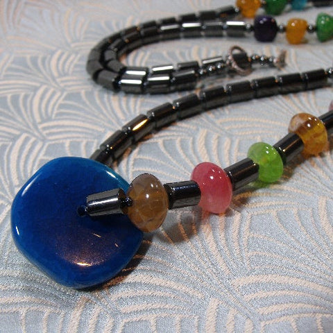 long chunky necklace, chunky bead necklace, beaded necklace NM22