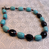 chunky necklace handmade turquoise