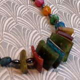 handmade chunky beaded necklace, chunky semi-precious stone necklace handmade uk