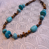 short semi-precious stone necklace, chunky necklace