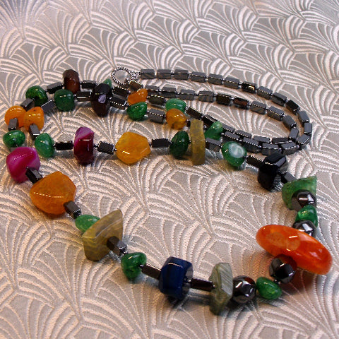long chunky necklace, chunky bead necklace, beaded necklace CC49