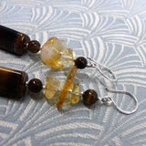 unique tigers eye earrings