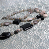 long chunky necklace uk, semi-precious handmade necklace
