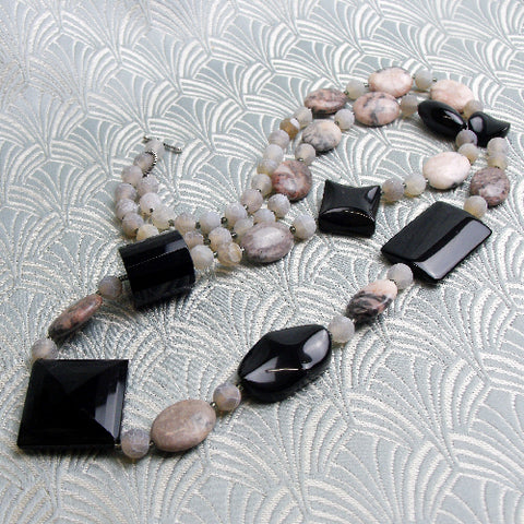 long chunky necklace, chunky bead necklace, beaded necklace CC57
