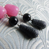 long drop semi-precious gemstone earrings uk