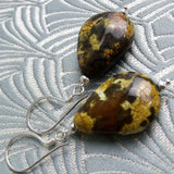 semi-precious stone agate bead earrings drop design