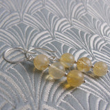 beaded semi-precious earrings, semi-precious stone bead earrings handmade uk
