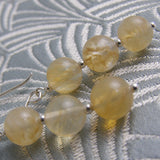 semi-precious stone beaded earrings
