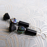 handmade black onyx earrings