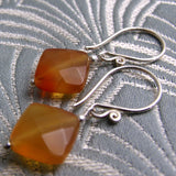 short semi-precious stone drop earrings uk