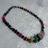 short chunky agate necklace handmade uk