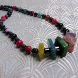 unique handmade short chunky necklace agate