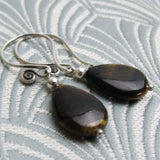short semi-precious earrings, short drop semi-precious bead earrings, semi-precious stone earrings uk