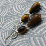 handmade tigers eye earrings uk