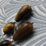 unique tigers eye drop earrings