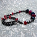 semi-precious stone chunky short necklace