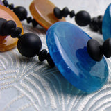 chunky semi-precious stone discs