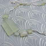 handmade jade semi-precious stone necklace