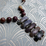 mookiate semi-precious stone pendant necklace, handmade gemstone pendant necklace, 