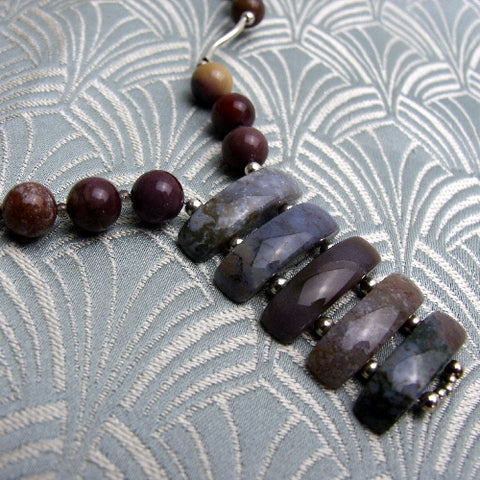 semi-precious bead necklace, semi-precious stone necklace CC88