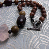 short chunky semi-precious stone necklace uk