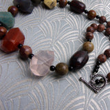 short handmade semi-precious stone necklace