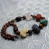 semi-precious stone necklace chunky handmade