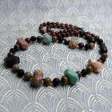 unique handmade long necklace chunky design