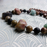 chunky semi-precious stone beads