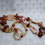 long chunky semi-precious stone necklace handmade uk