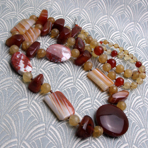long chunky necklace, chunky bead necklace, beaded necklace CC92