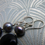 blue goldstone short drop earrings