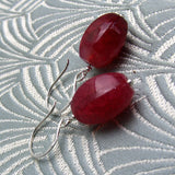 pink drop earrings handmade uk