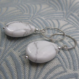 white howlite drop earrings uk
