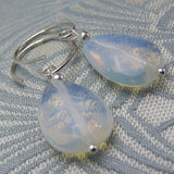 opal quartz handmade drop earrings