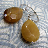 jasper semi-precious stone bead earrings, beaded semi-precious earrings handmade jasper