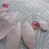 pink sei-precious stone necklace jewellery