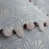 pink rose quartz handmade necklace
